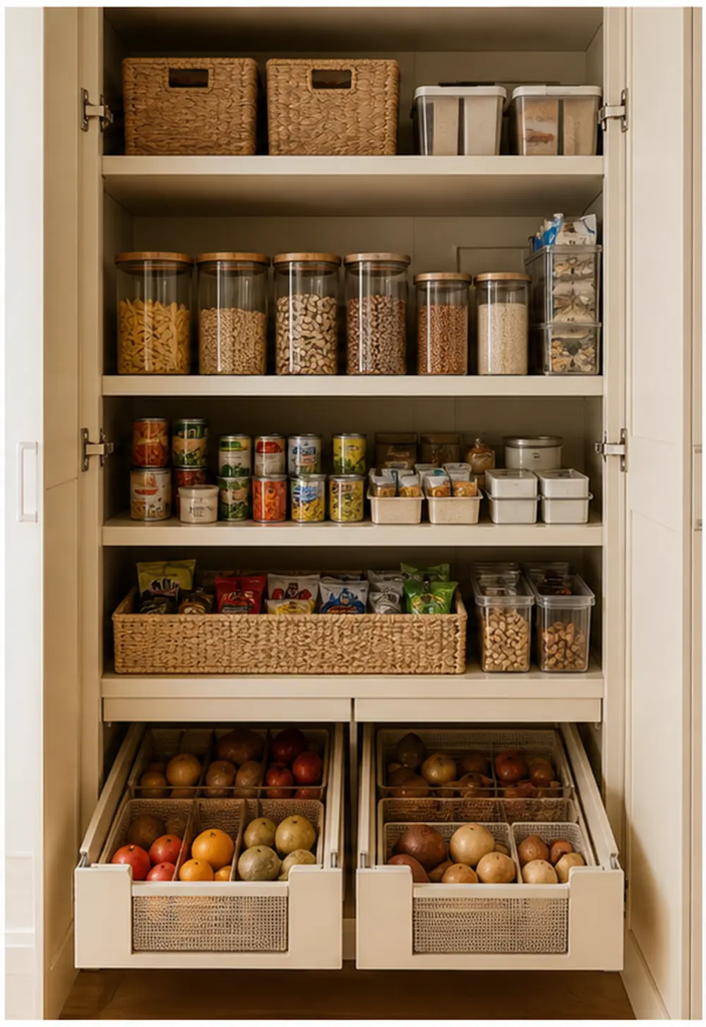 apartment pantry cabinet organization snack and dry goods cabinet
