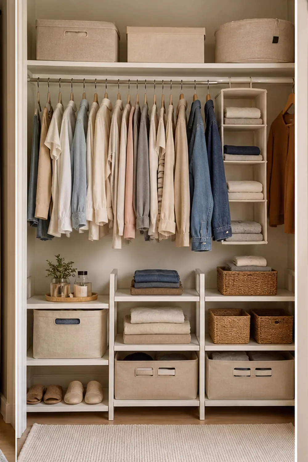 closet organization ideas for renters over door closet zone