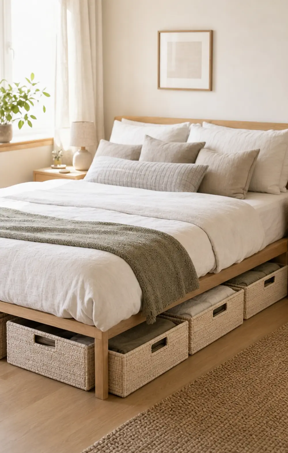 compact bedroom storage ideas under bed drawer zone