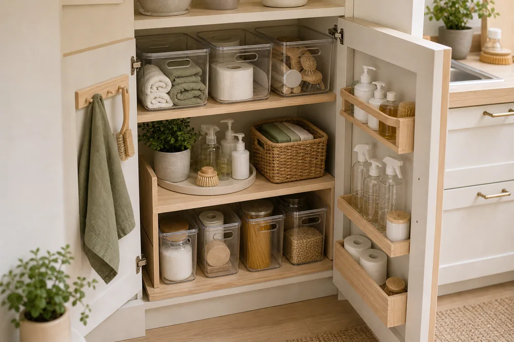 diy organization ideas for small apartments diy kitchen cabinet risers