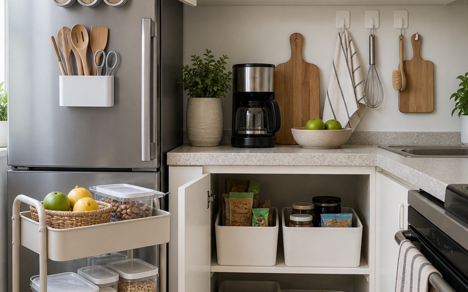 How to organize deep pantry shelves with a premium generated small kitchen pantry setup