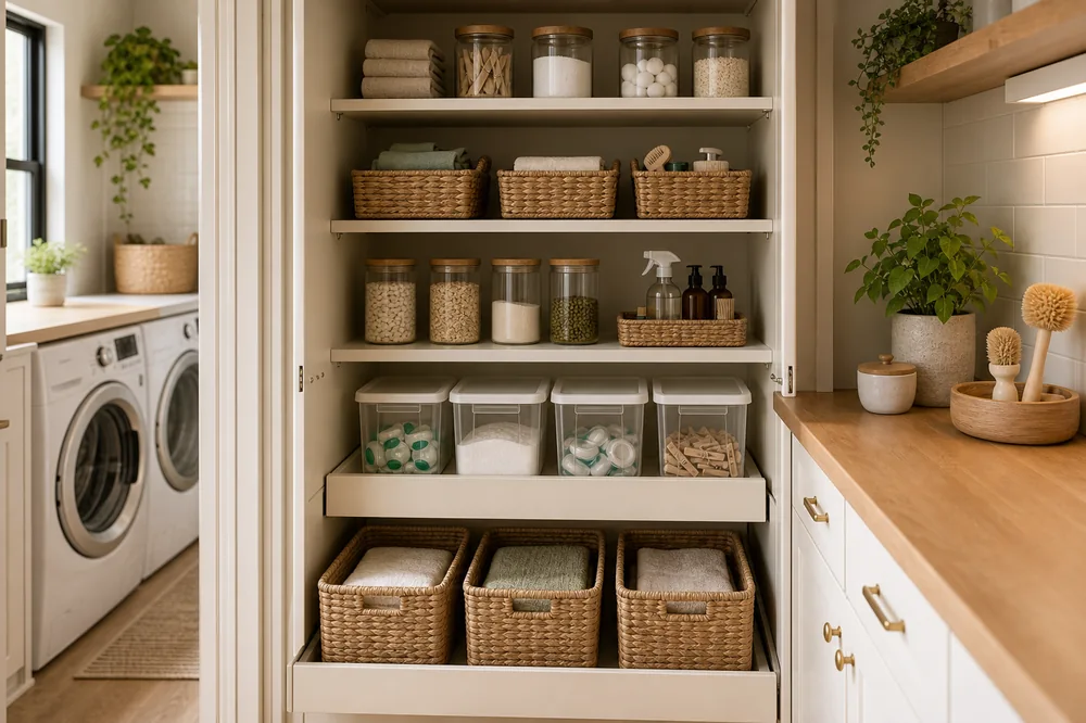 kitchen with laundry room organization ideas separate laundry pantry cabinet