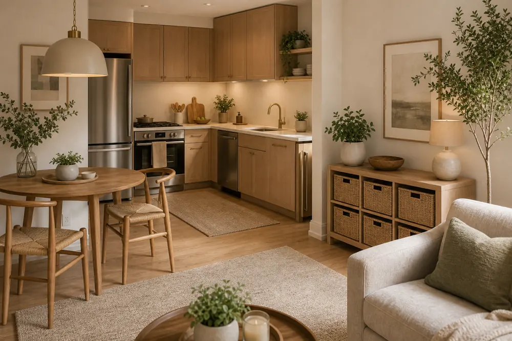 living room kitchen layouts l shaped kitchen living corner