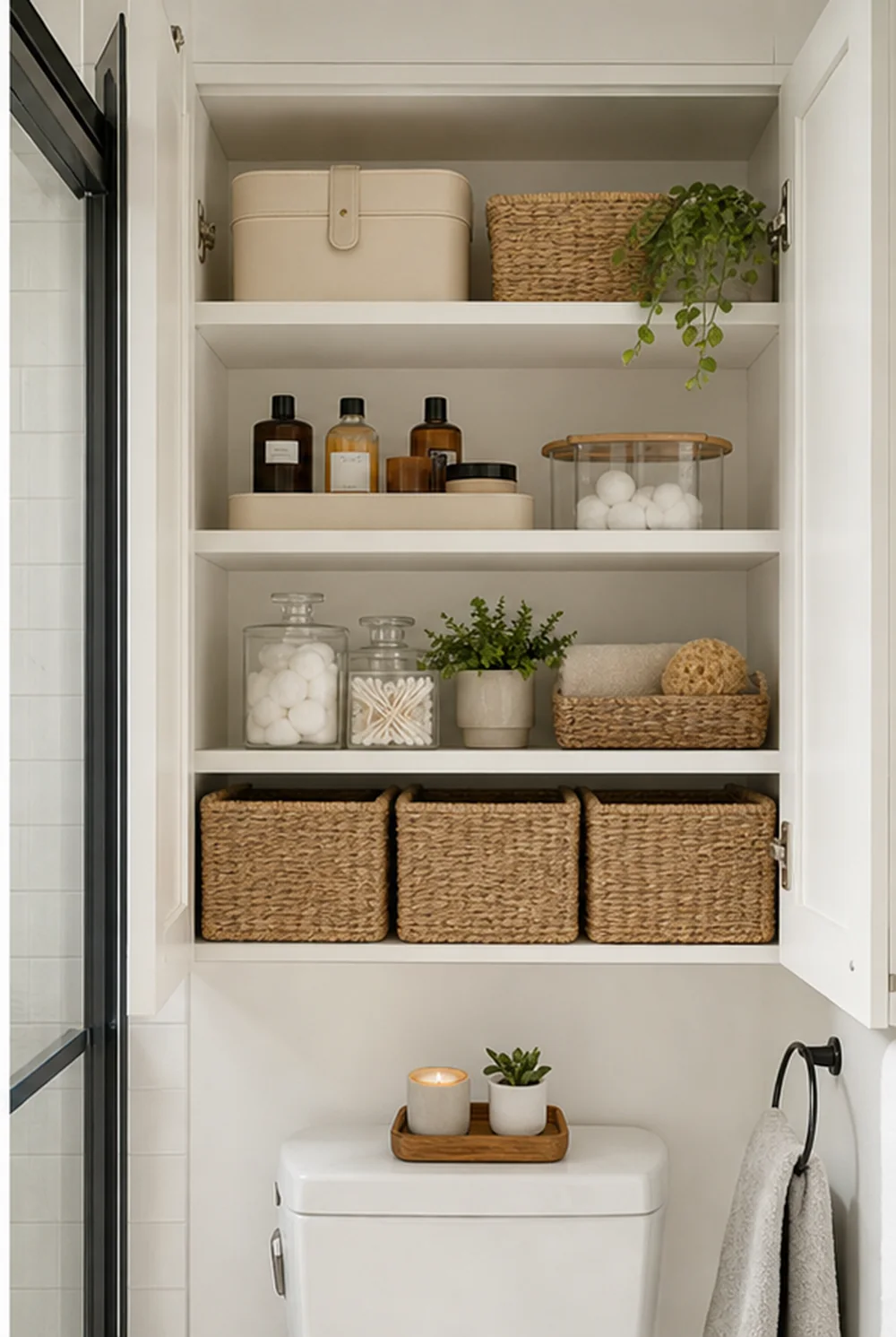 small apartment bathroom cabinet organization hair tool cabinet pouches