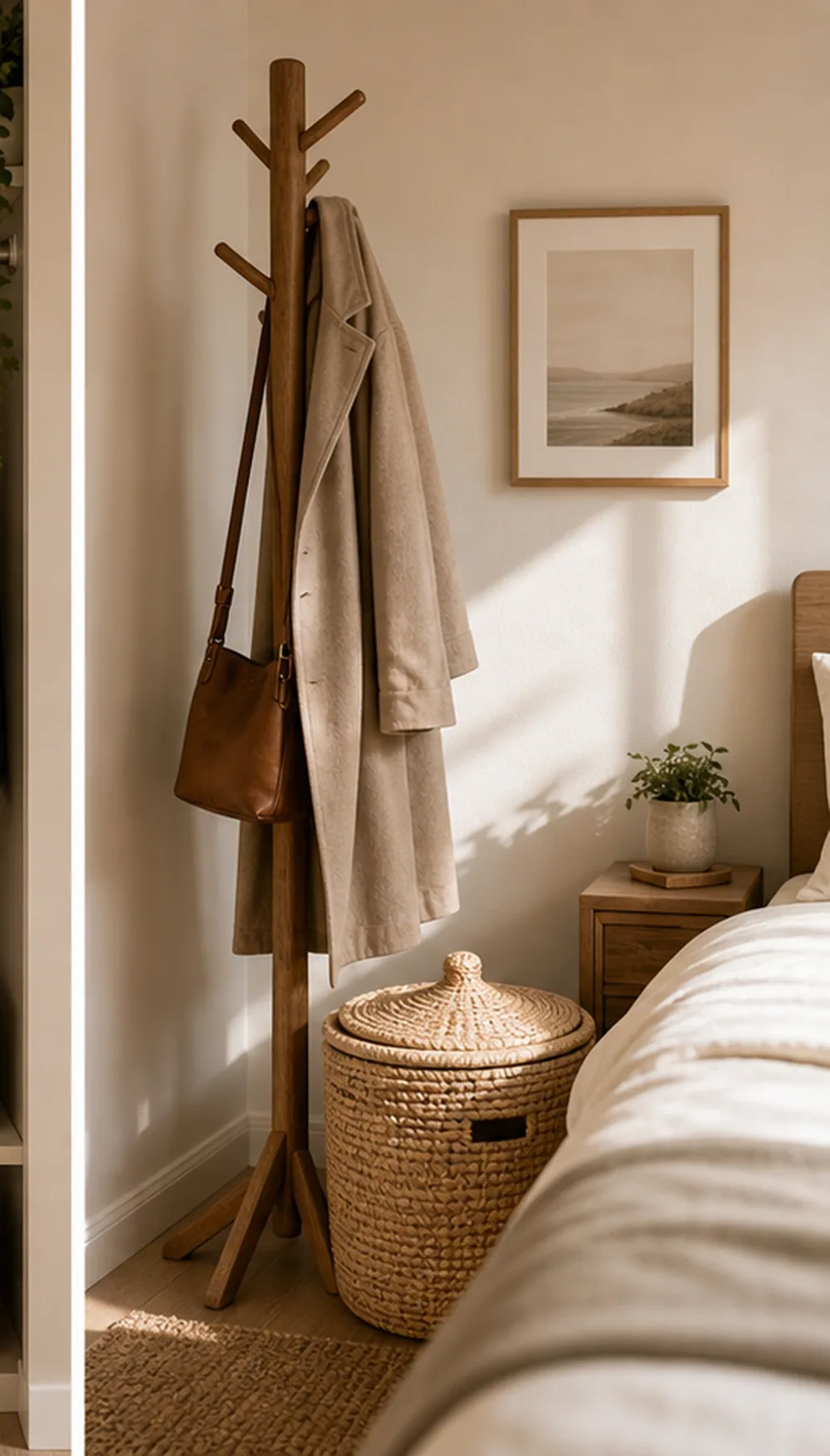 small apartment coat storage ideas freestanding coat rack corner