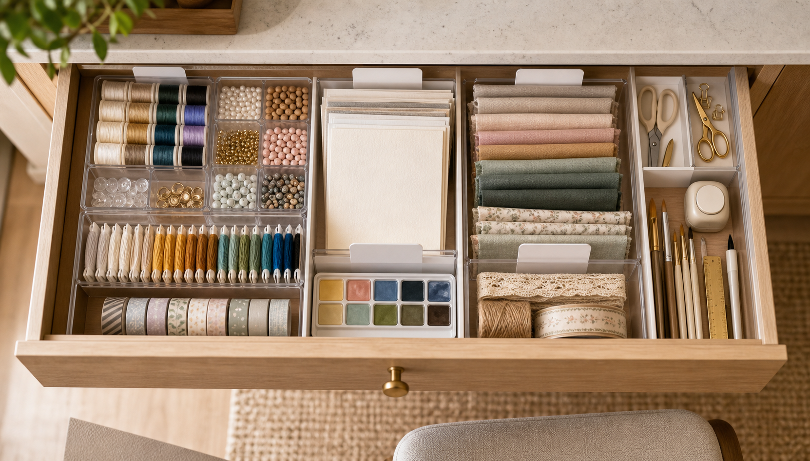 small apartment craft storage ideas craft drawer dividers