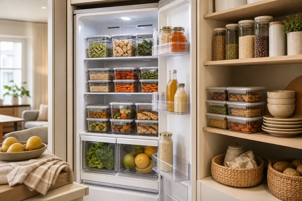 small apartment food container storage ideas leftover container reset zone