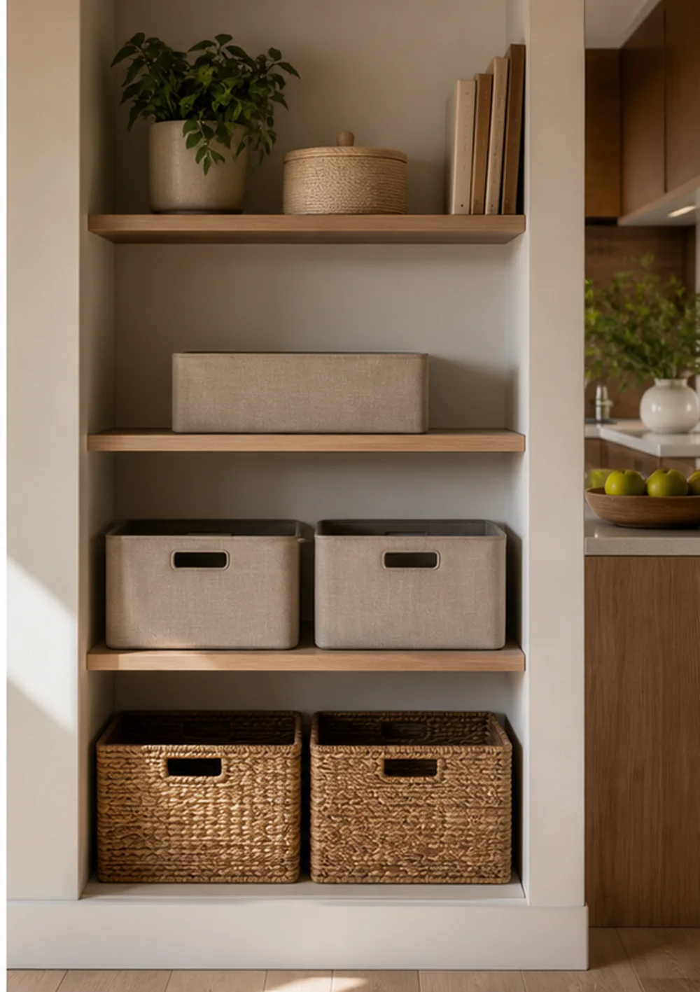 small apartment hidden storage ideas edited open shelf