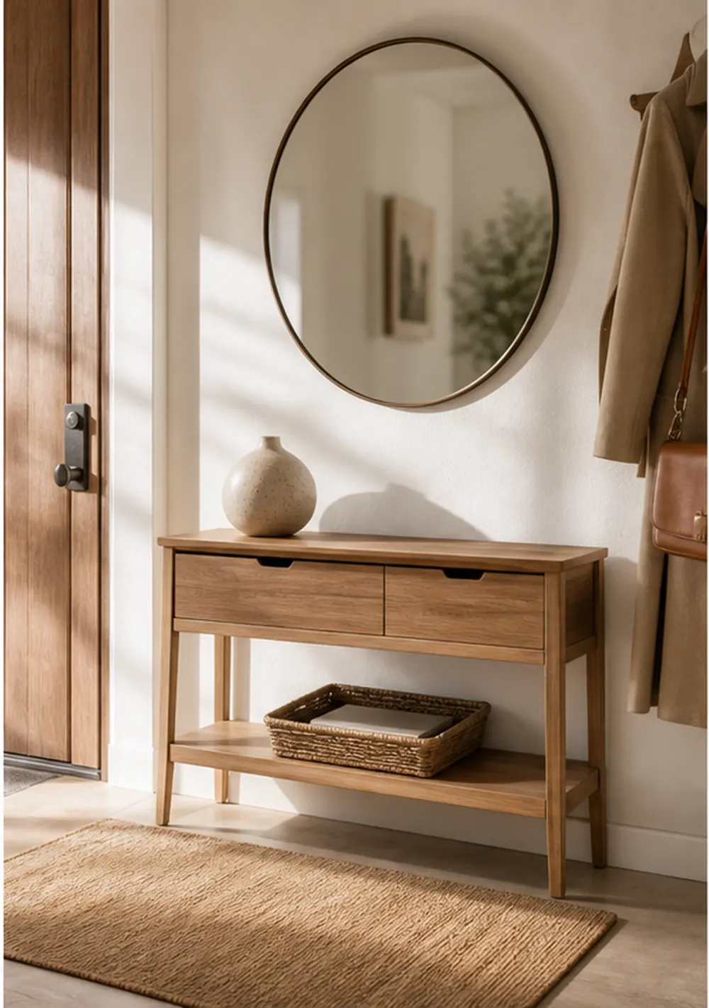 small apartment hidden storage ideas quiet entry console