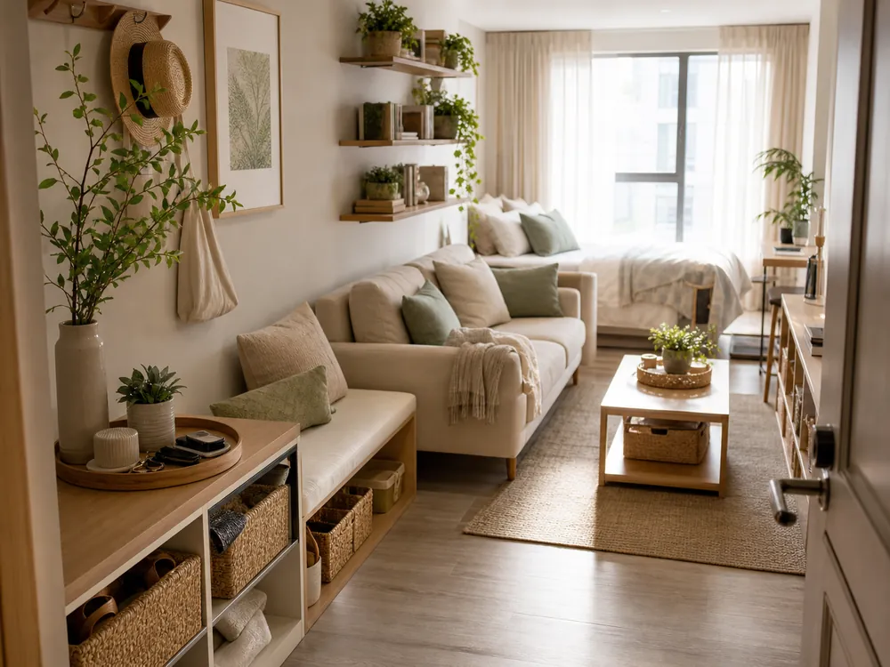 small apartment room organization ideas one room zones
