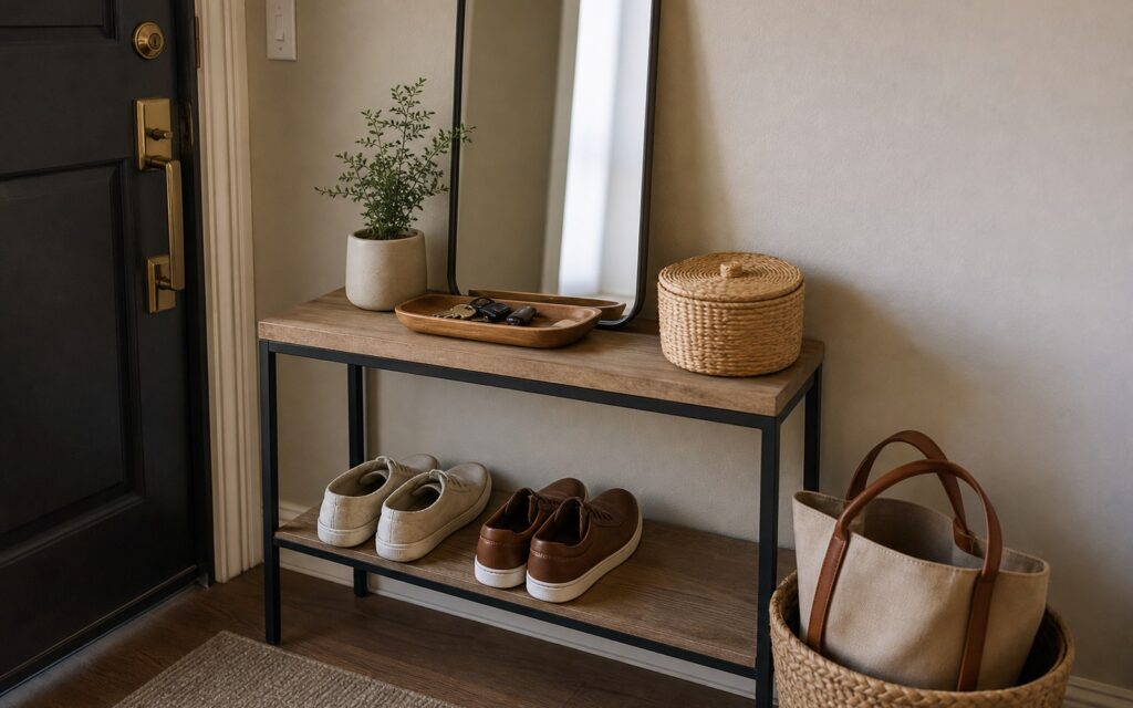 Small apartment shoe storage ideas with a premium generated narrow entryway shoe rack