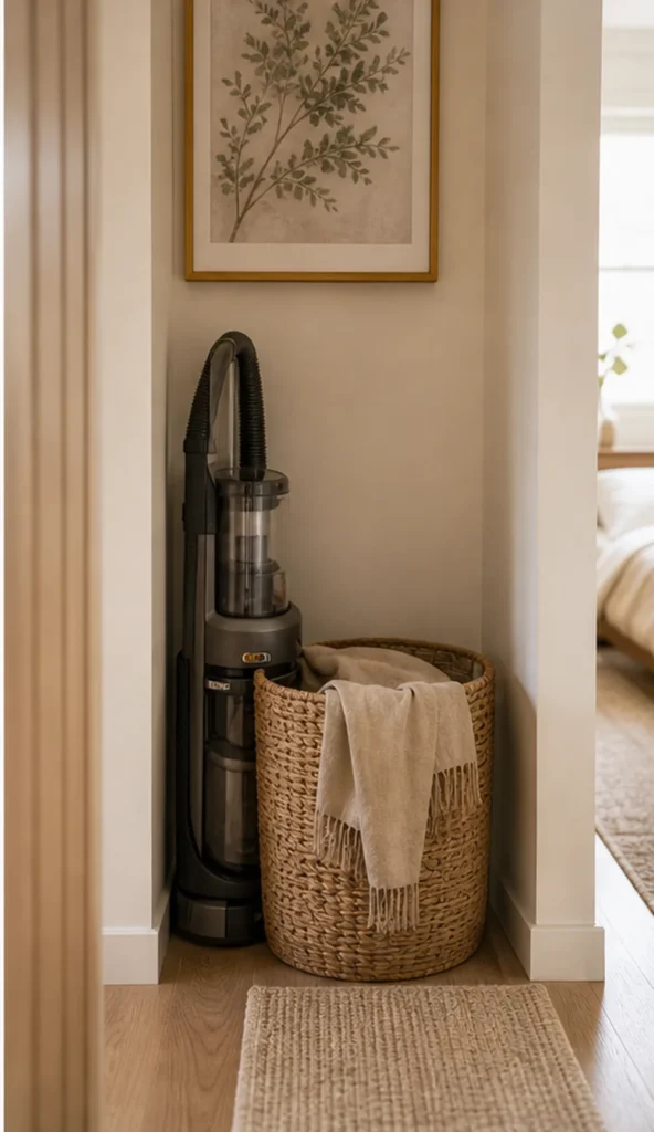 small apartment vacuum storage ideas hallway compact vacuum zone