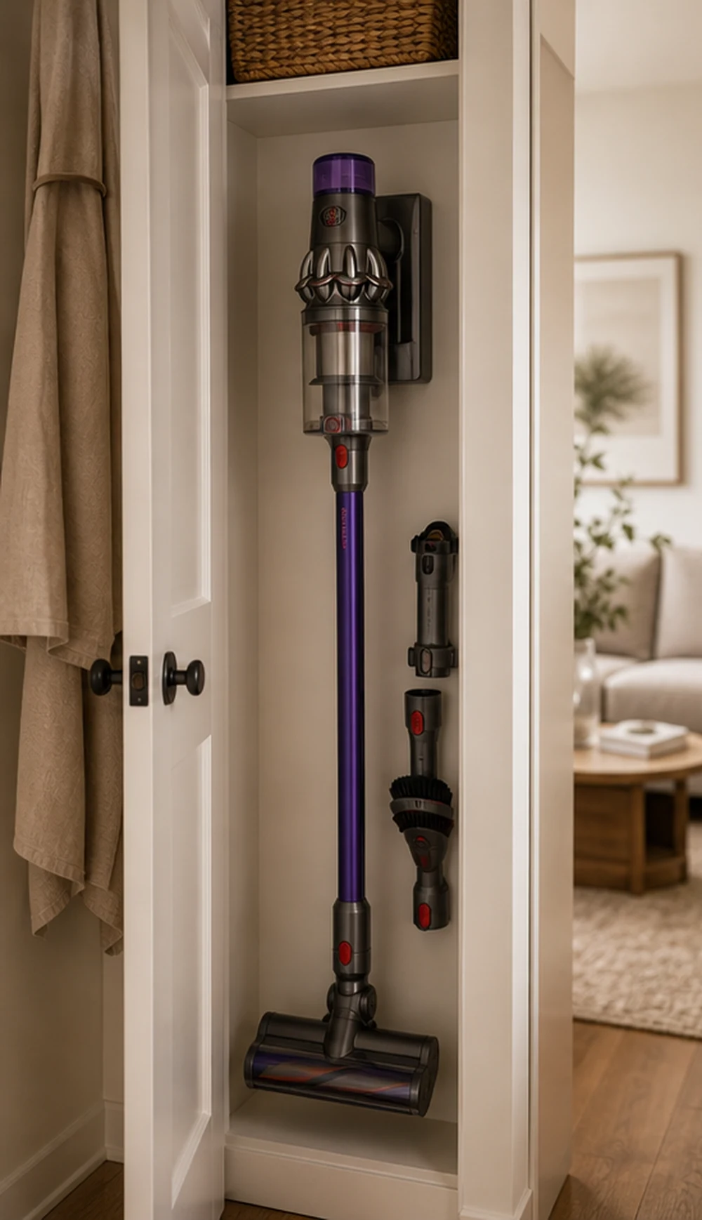 small apartment vacuum storage ideas slim vacuum closet