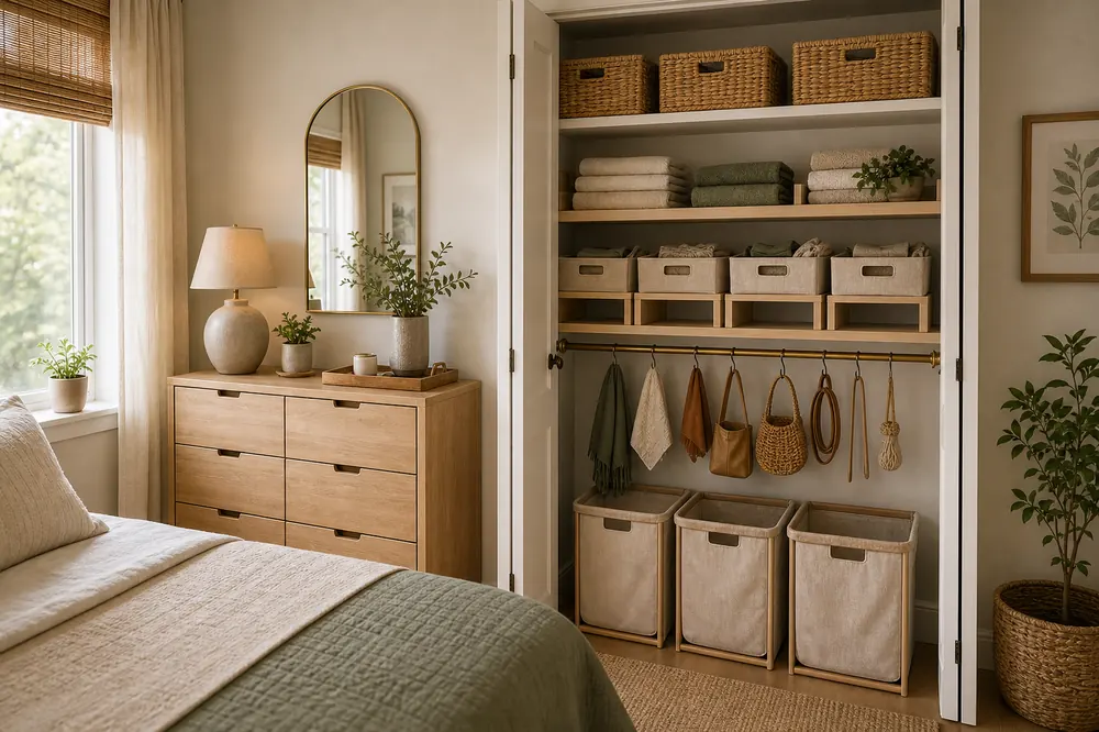 small bedroom diy storage ideas closet risers dresser tray