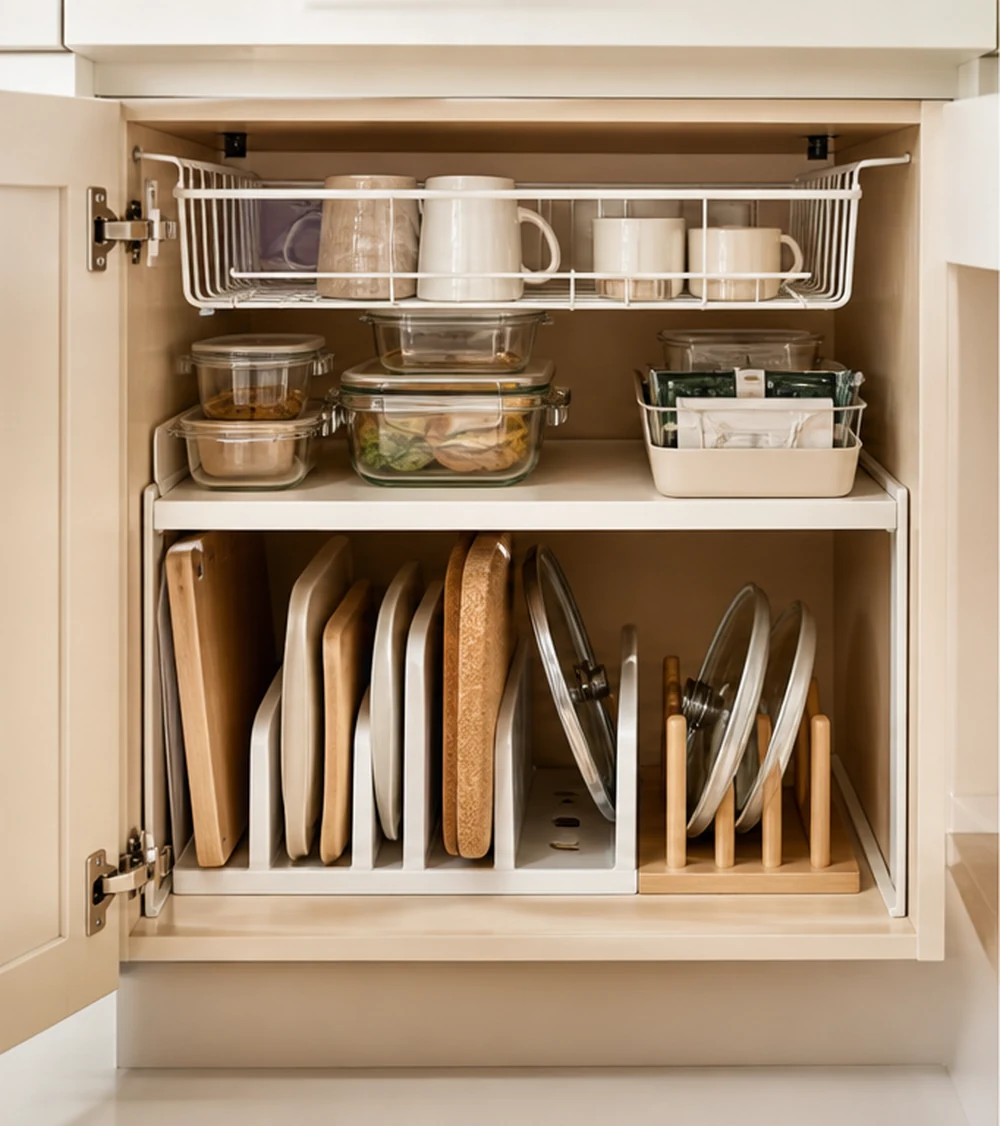 small kitchen cabinet organization for renters pot lid cabinet zone