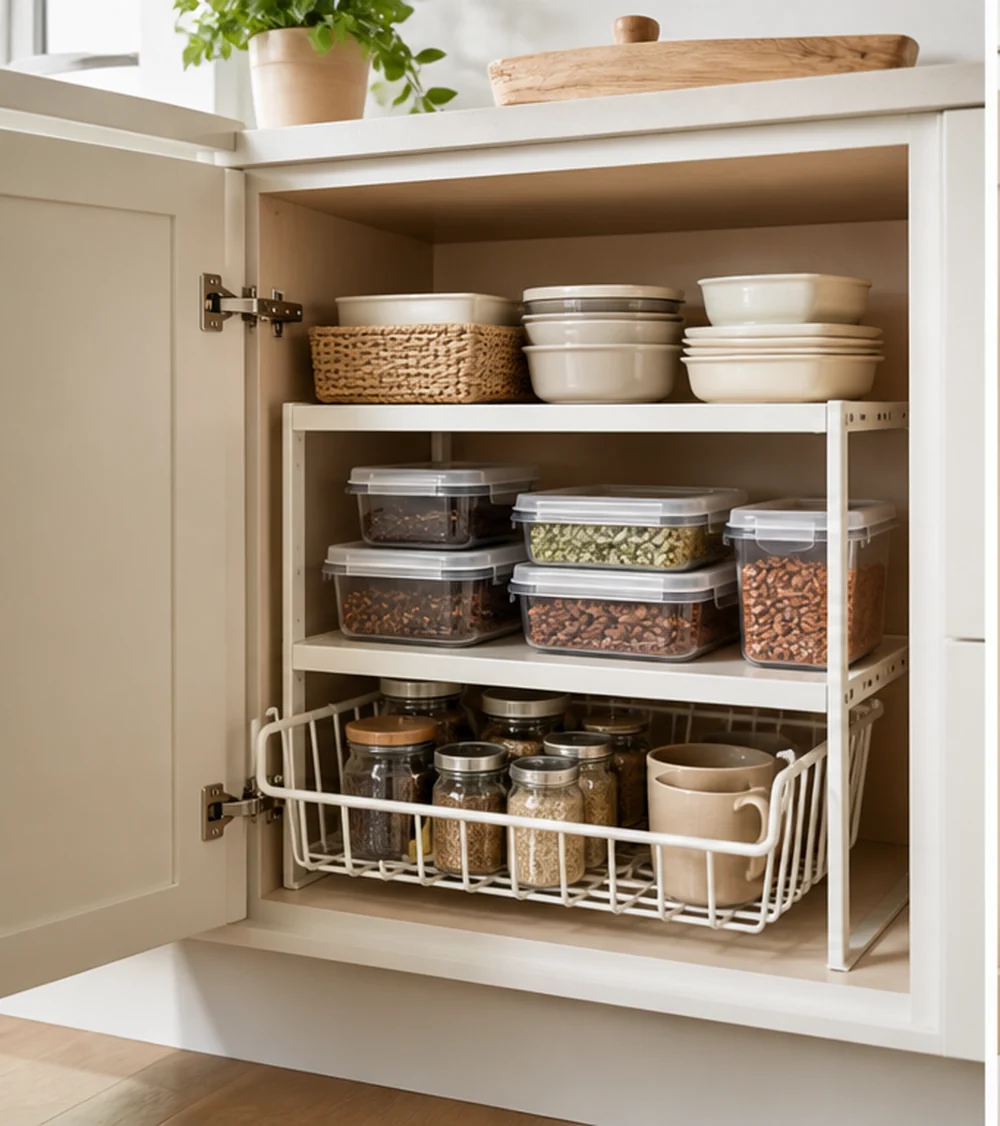 small kitchen cabinet organization for renters removable cabinet risers