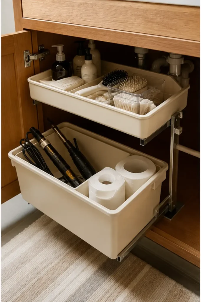 under bathroom sink organization for renters bathroom caddy zone