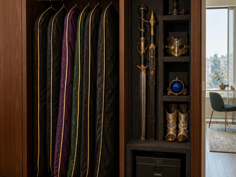 small apartment cosplay accessories storage ideas showing small apartment cosplay accessories storage ideas scene 3