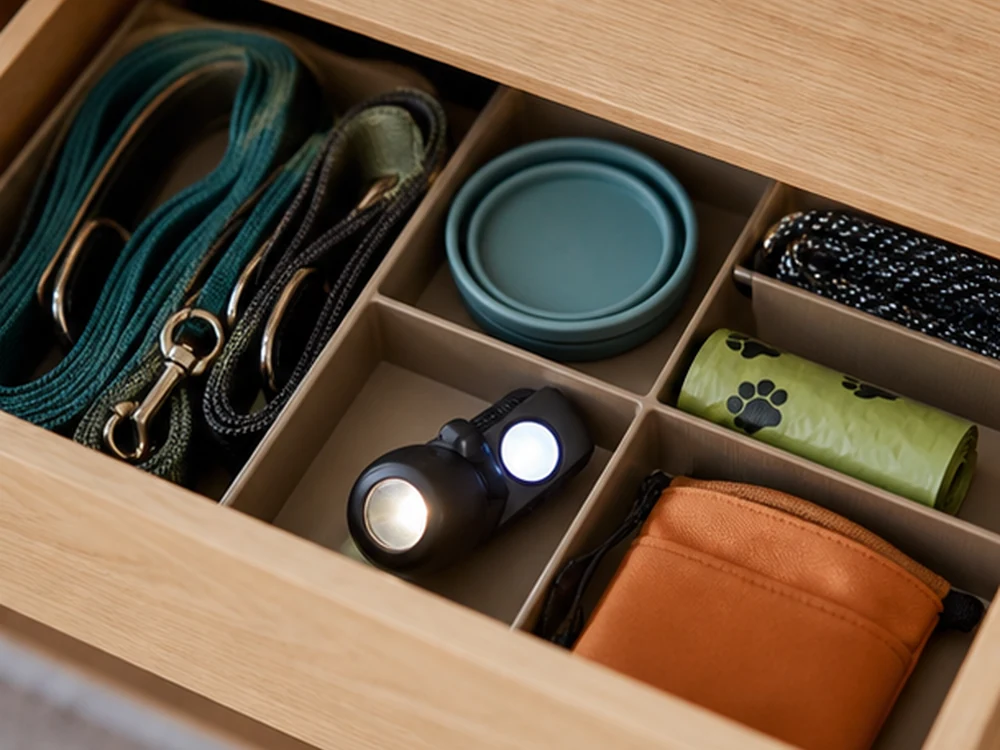small apartment dog walking gear storage ideas showing t27 detail