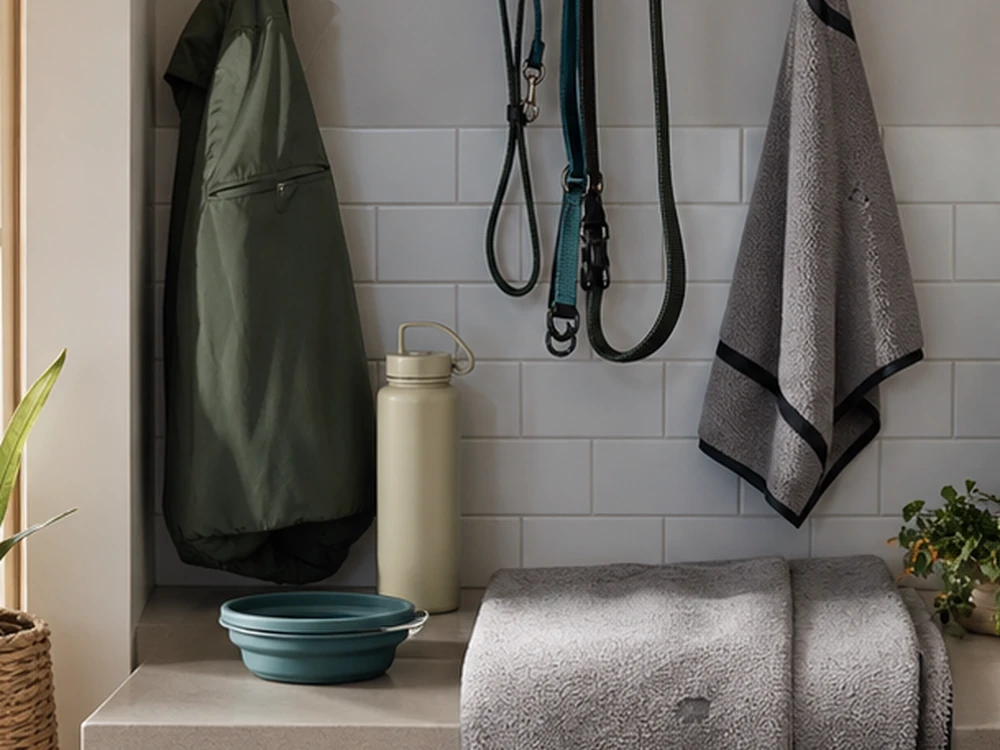 small apartment dog walking gear storage ideas showing t27 reset