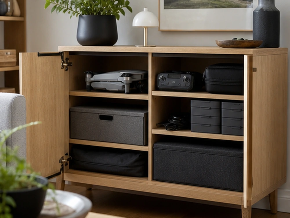 small apartment drone accessories storage ideas showing t20 overview