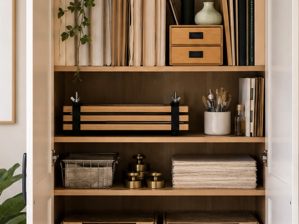 small apartment flower pressing supplies storage ideas showing t29 overview