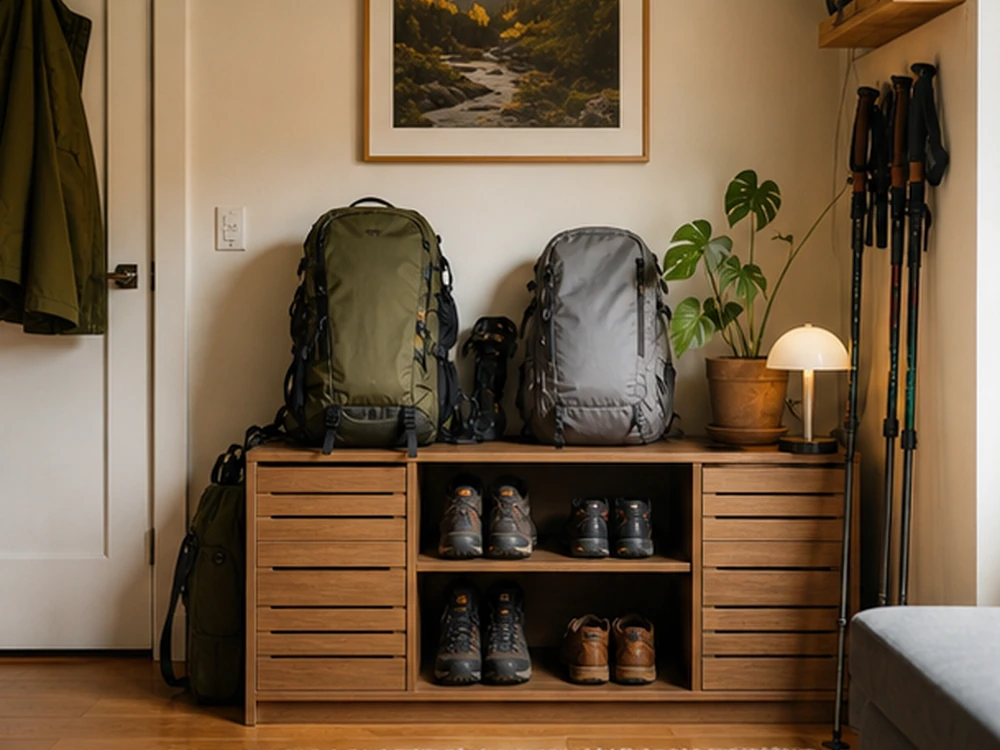 small apartment hiking gear storage ideas showing small apartment hiking gear storage ideas scene 1