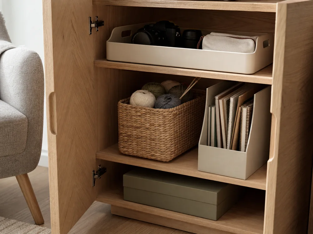 small apartment hobby storage ideas showing project zoned hobby cabinet