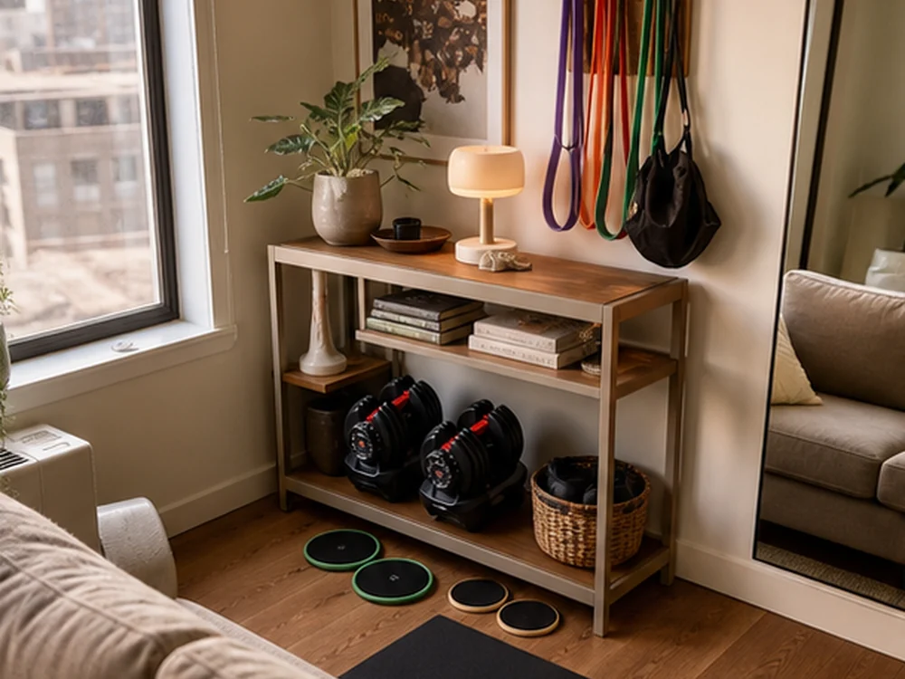 small apartment home workout accessories storage ideas showing small apartment home workout accessories storage ideas scene 1