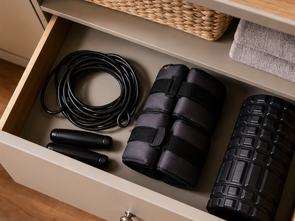 small apartment home workout accessories storage ideas showing small apartment home workout accessories storage ideas scene 2