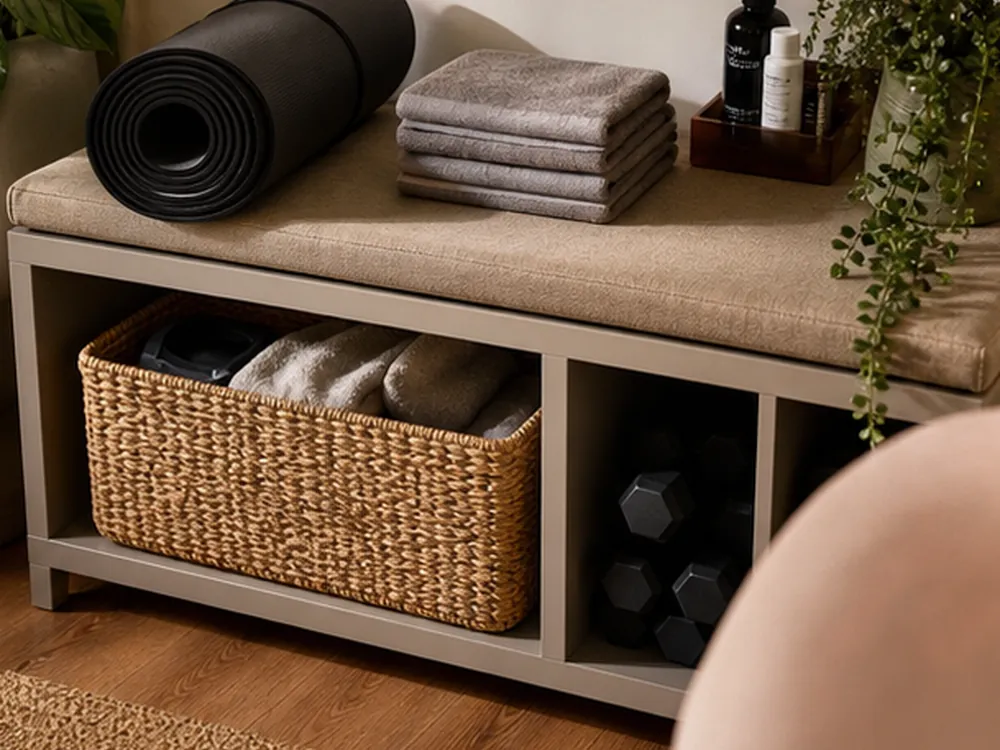 small apartment home workout accessories storage ideas showing small apartment home workout accessories storage ideas scene 3
