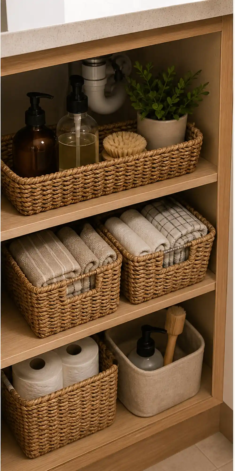 small apartment kitchen towel storage cabinet towel basket shelf