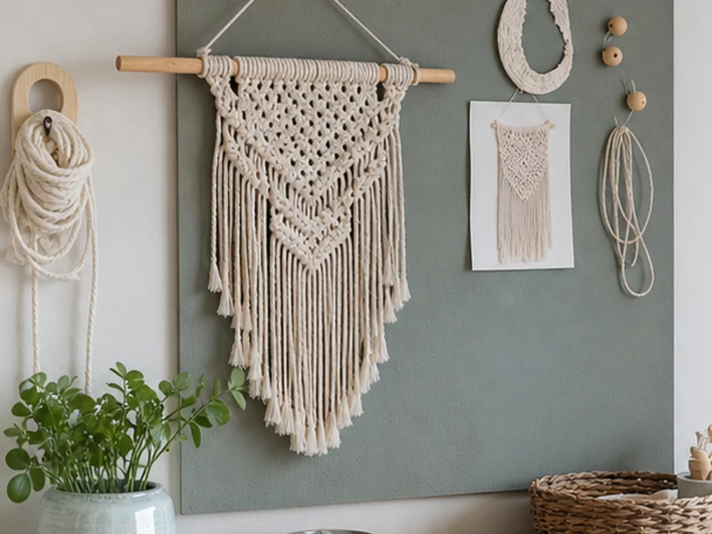 small apartment macrame supplies storage ideas showing t05 reset
