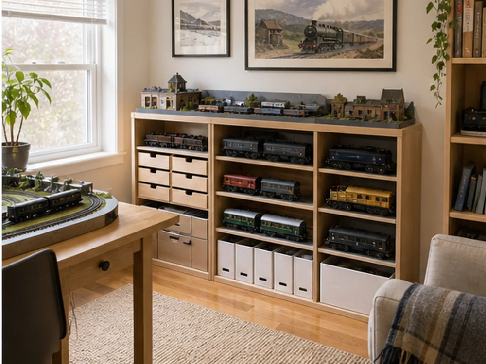 small apartment model train storage ideas showing small apartment model train storage ideas scene 1