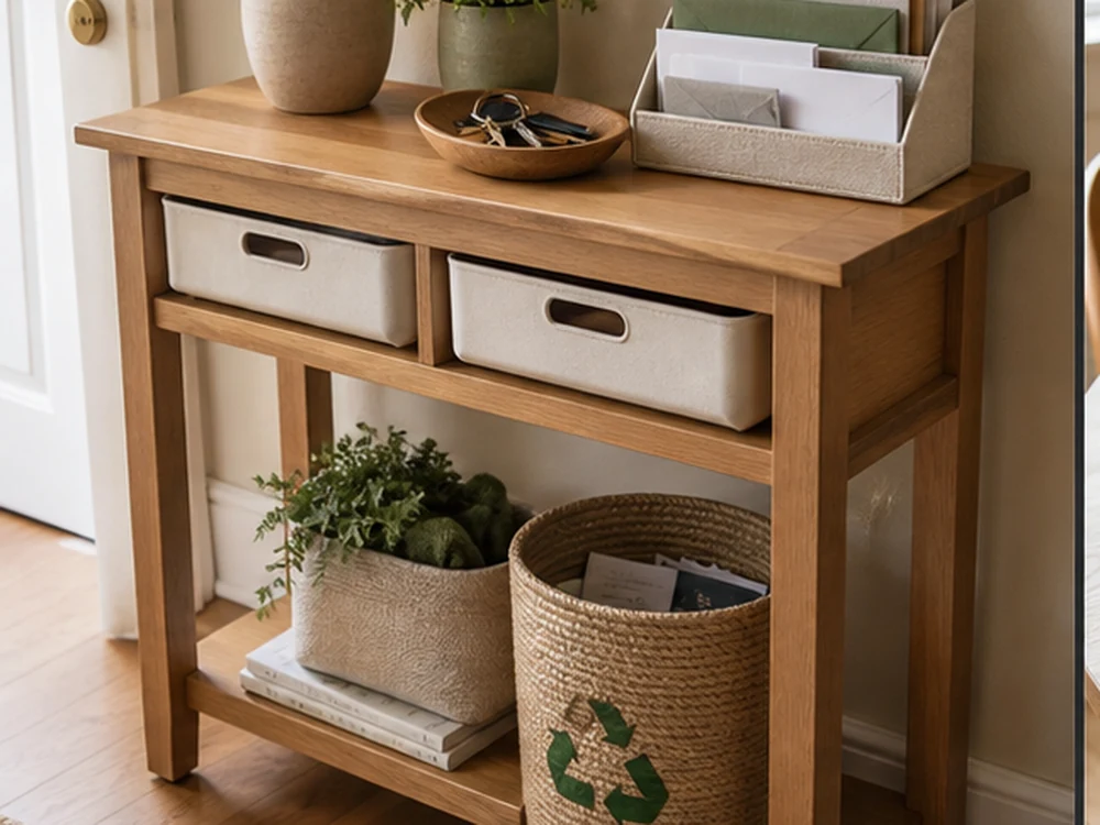 small apartment paper clutter organization entry mail sorter