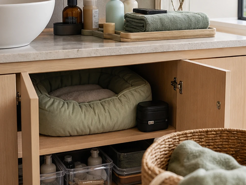 small apartment pet grooming supplies storage ideas showing t26 reset