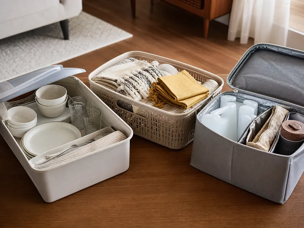 small apartment picnic supplies storage ideas showing picnic modules