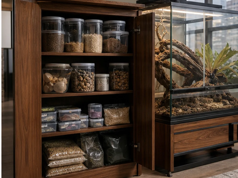 small apartment reptile care supplies storage ideas showing small apartment reptile care supplies storage ideas scene 1