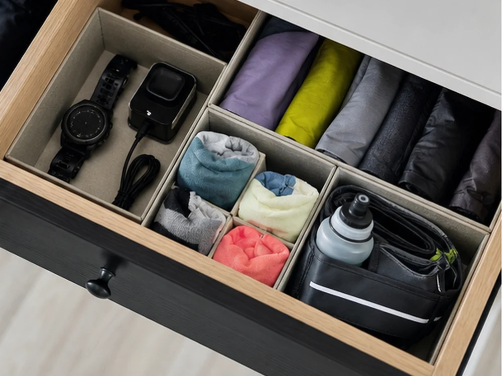small apartment running gear storage ideas showing t22 detail