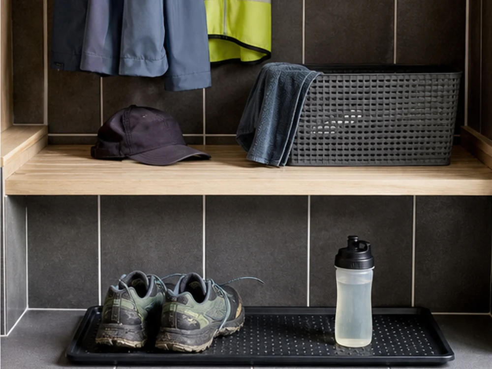 small apartment running gear storage ideas showing t22 reset