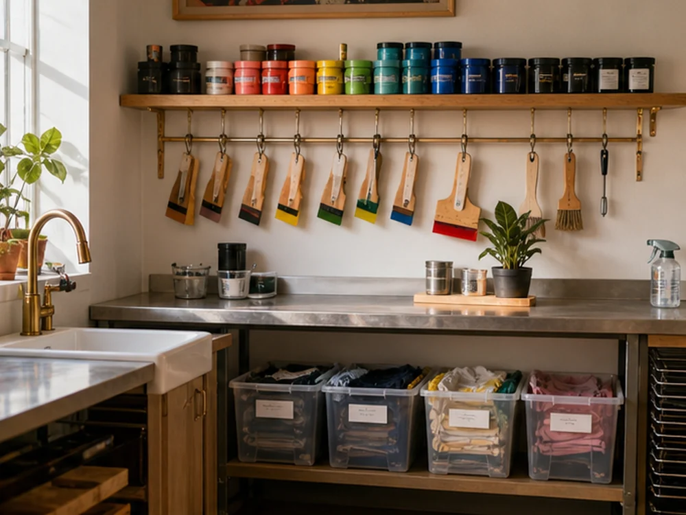 small apartment screen printing supplies storage ideas showing small apartment screen printing supplies storage ideas scene 2