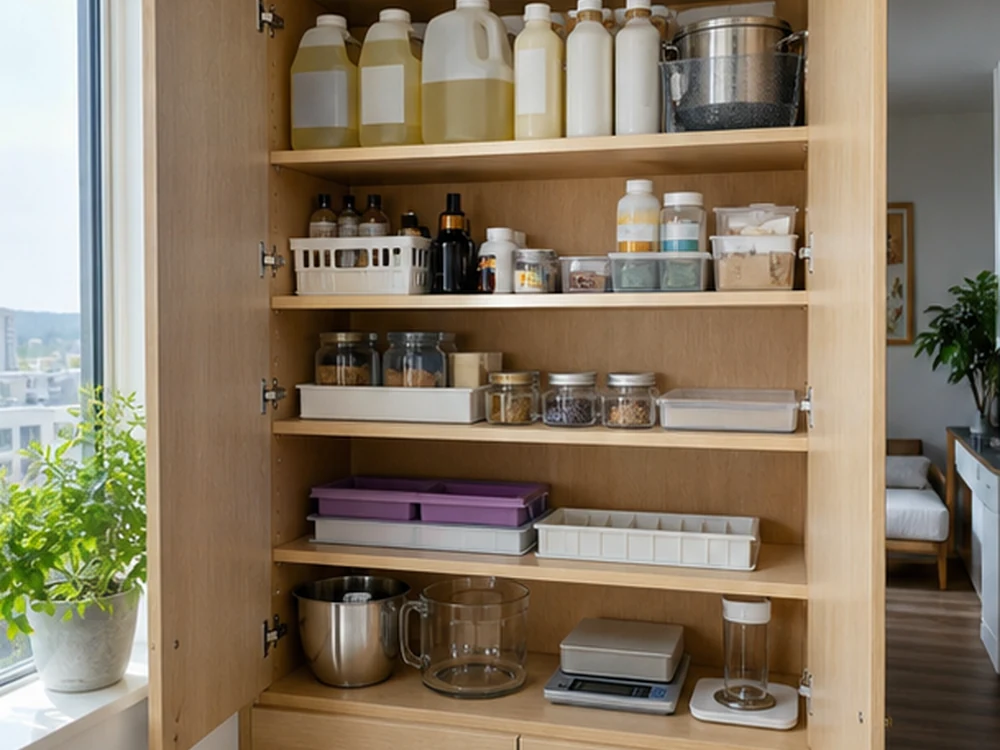 small apartment soap making supplies storage ideas showing t10 overview