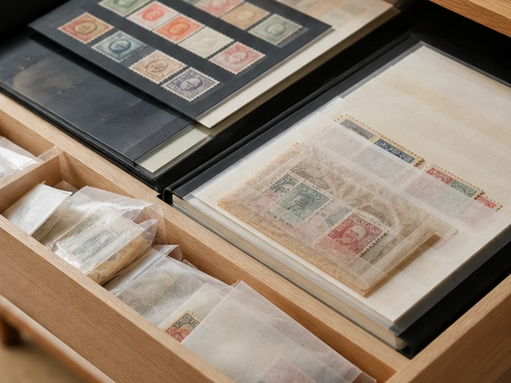 small apartment stamp collection storage ideas showing t14 detail