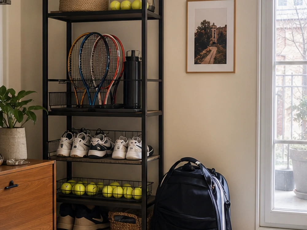 small apartment tennis gear storage ideas showing small apartment tennis gear storage ideas scene 1