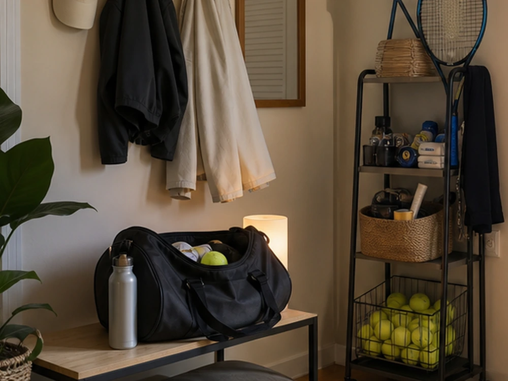 small apartment tennis gear storage ideas showing small apartment tennis gear storage ideas scene 3