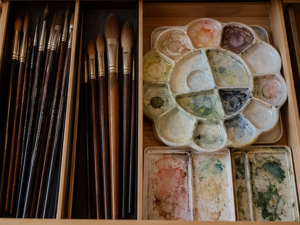 small apartment watercolor supplies storage ideas showing small apartment watercolor supplies storage ideas scene 2