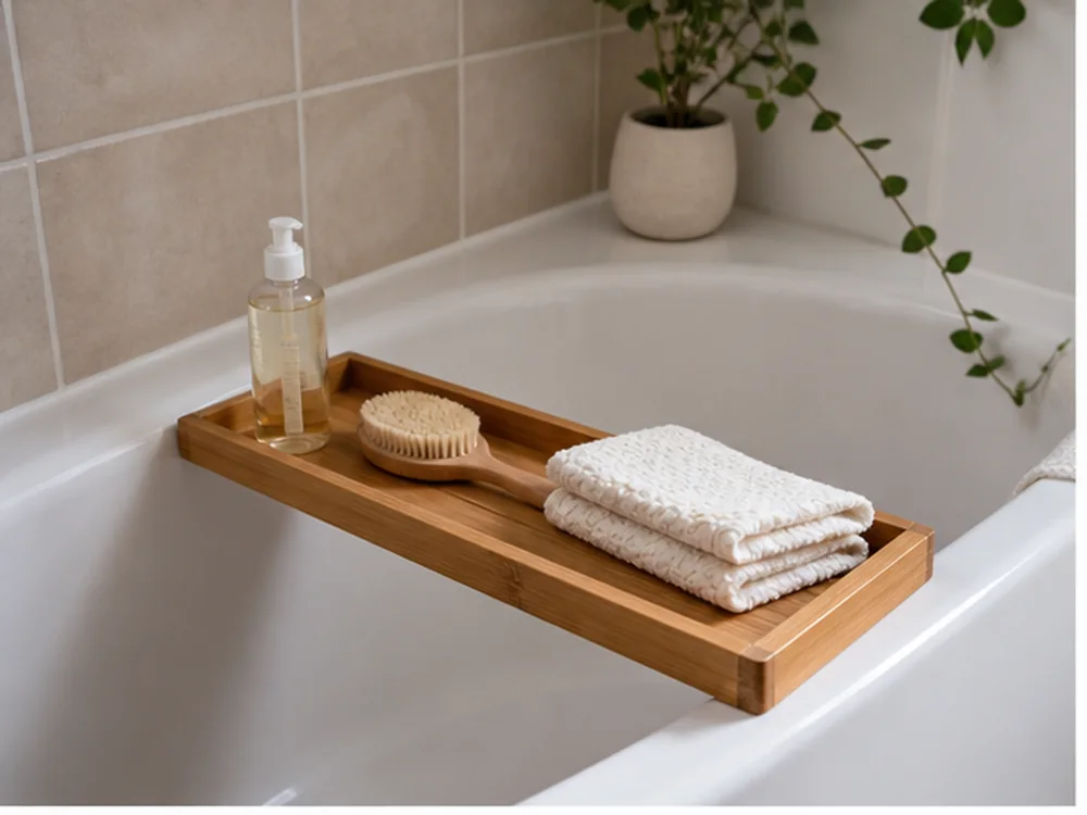 Badewannenablage: 8 Regeln für kleine Bäder zuhause