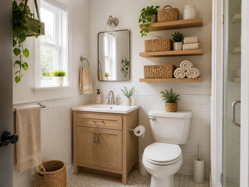 bathroom storage ideas small bathrooms editorial image 1