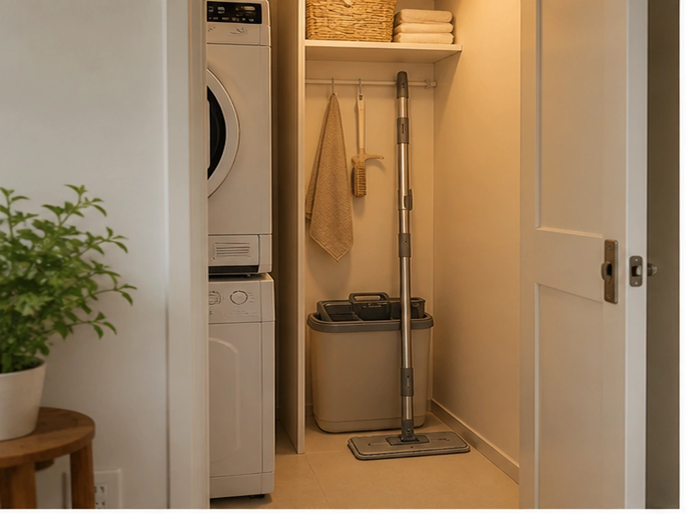 small apartment mop and bucket storage ideas showing small apartment mop and bucket storage ideas scene 1