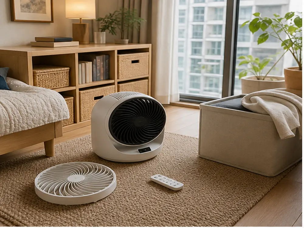 small apartment portable fan storage ideas showing small apartment portable fan storage ideas scene 1